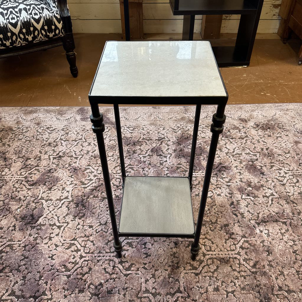 Dark Wood/Metal End Table C SIDE TABLES