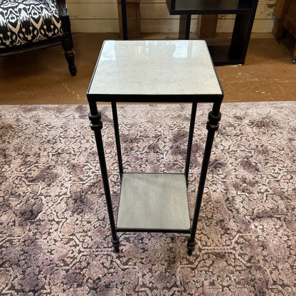 Dark Wood/Metal End Table C SIDE TABLES