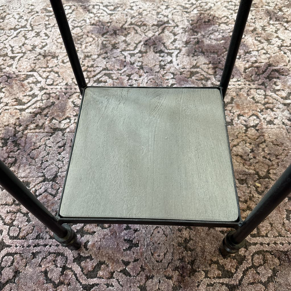 Dark Wood/Metal End Table C SIDE TABLES