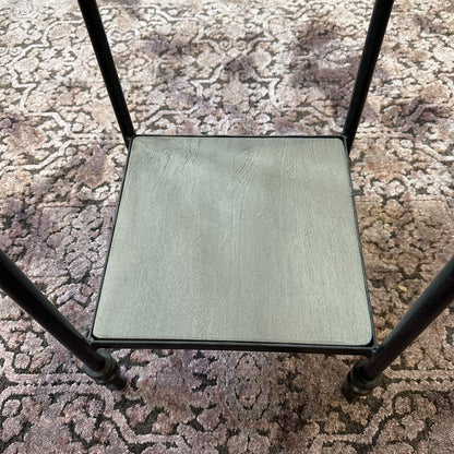 Dark Wood/Metal End Table C SIDE TABLES