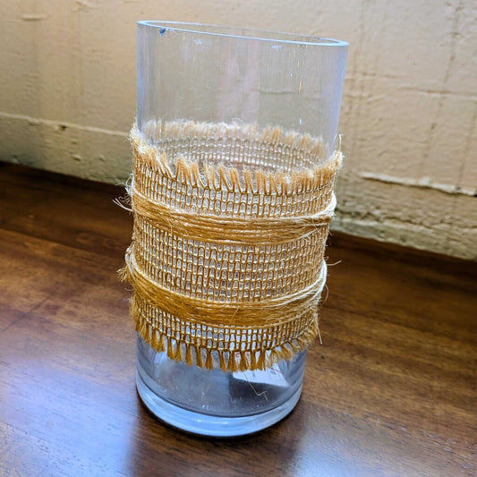 Glass Vase with Ribbon