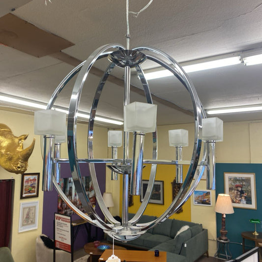 6 Frosted Lamp Chandelier