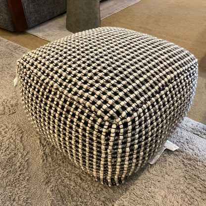 Black & White Stitch Square Pouf U OTTOMANS