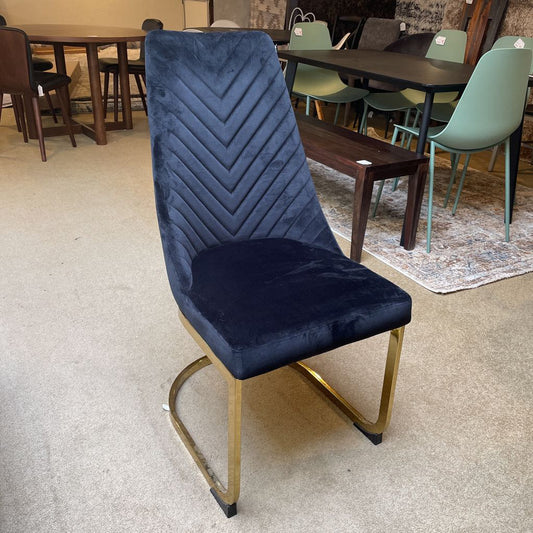 Black Velvet Dining Chair