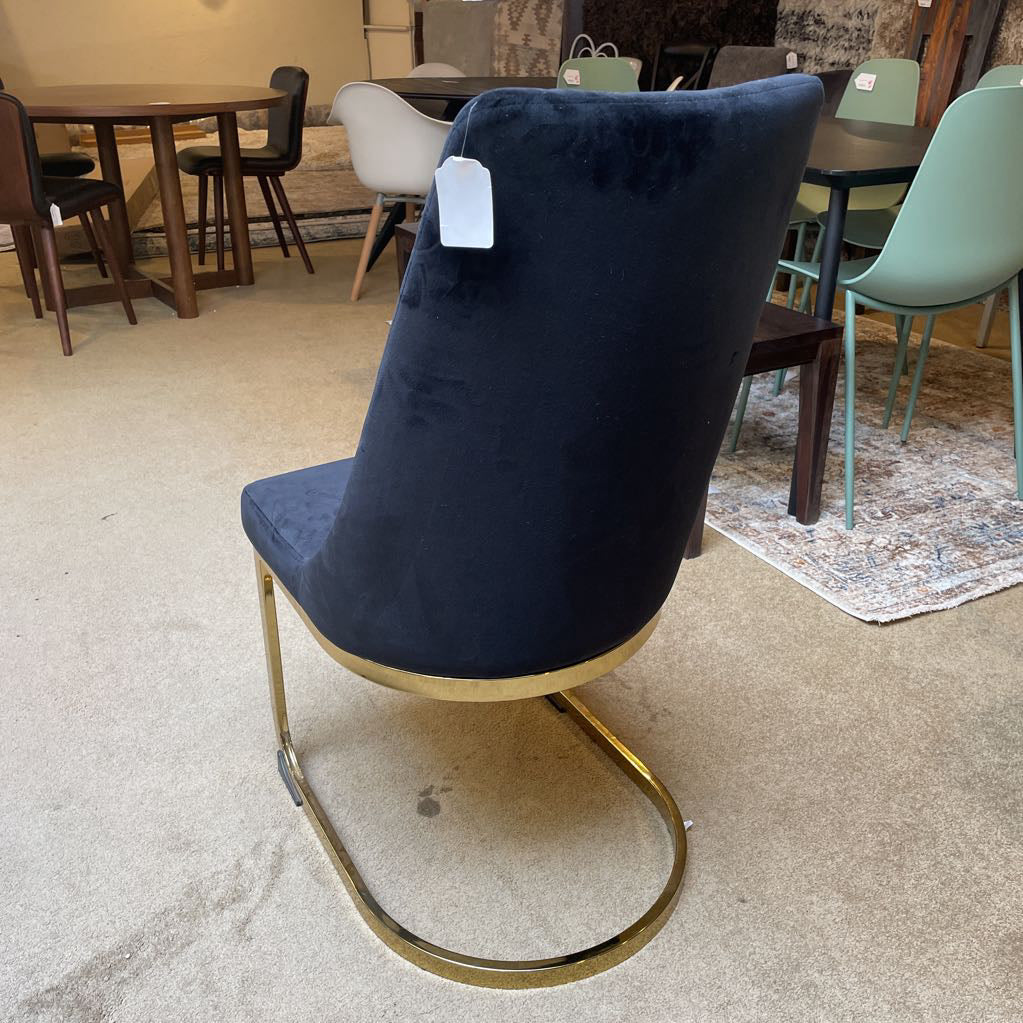 Black Velvet Dining Chair C DINING CHAIRS