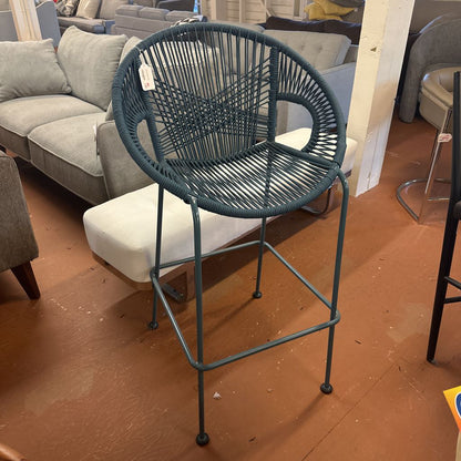 Rope Blue Barstool OUTDOOR
