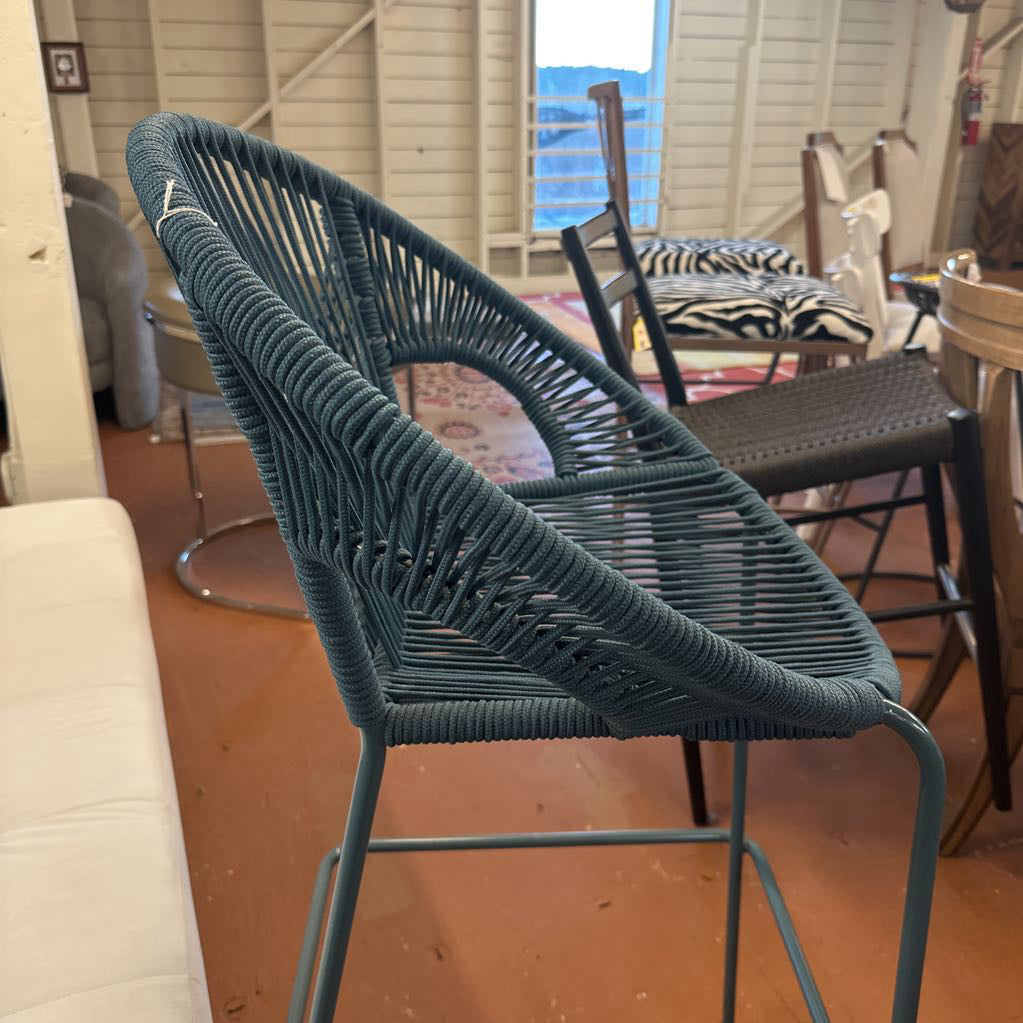 Rope Blue Barstool OUTDOOR