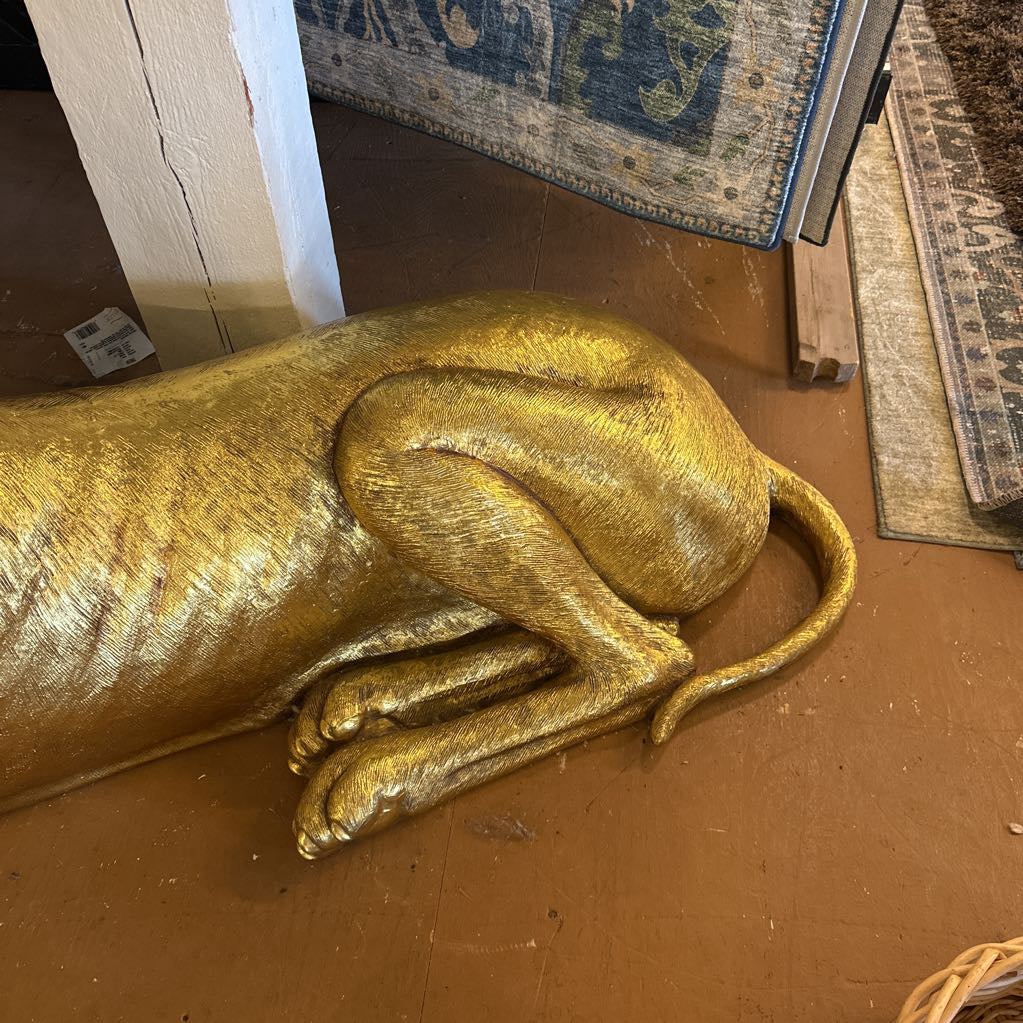 Gold Leaf Great Dane Statue (Left) UNIQUE FINDS