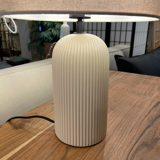 Palisade Tan Ribbed Table Lamp