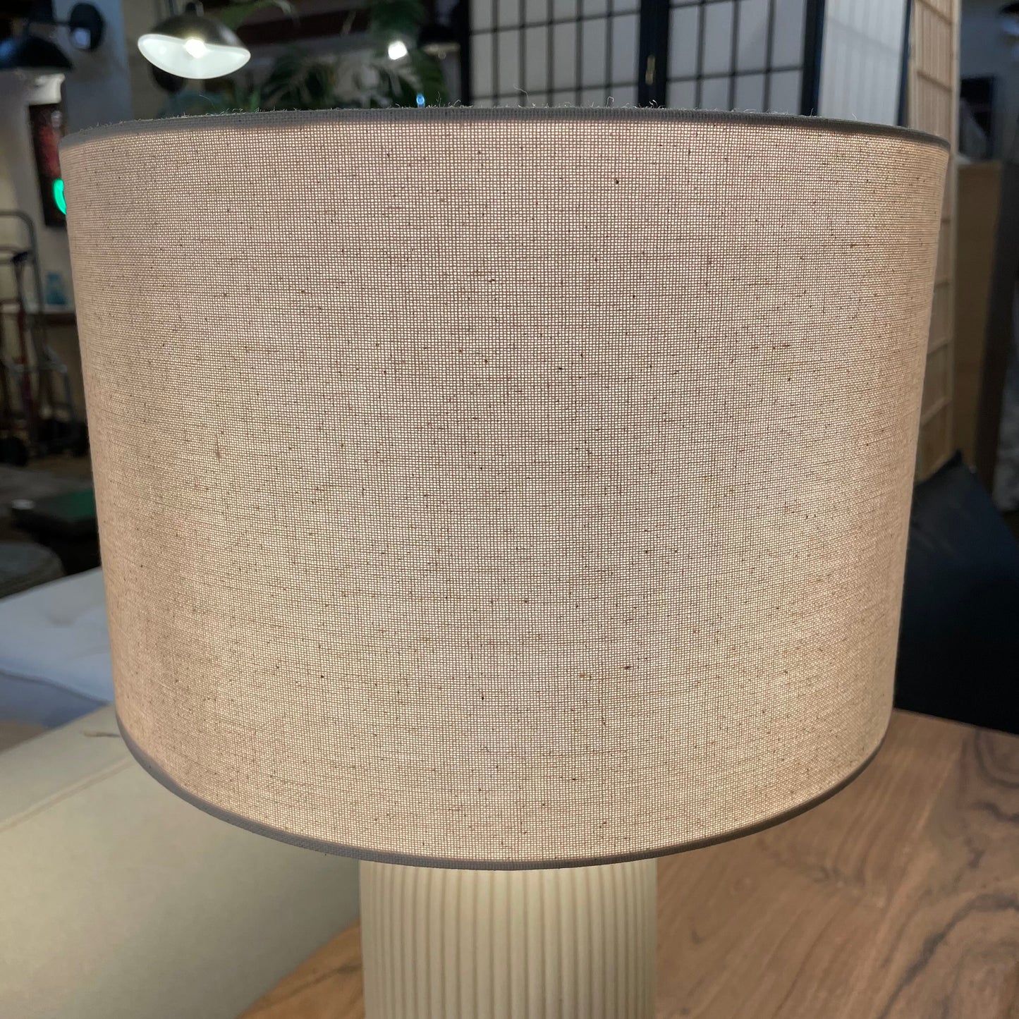 Palisade Tan Ribbed Table Lamp