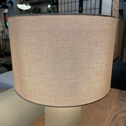 Palisade Tan Ribbed Table Lamp