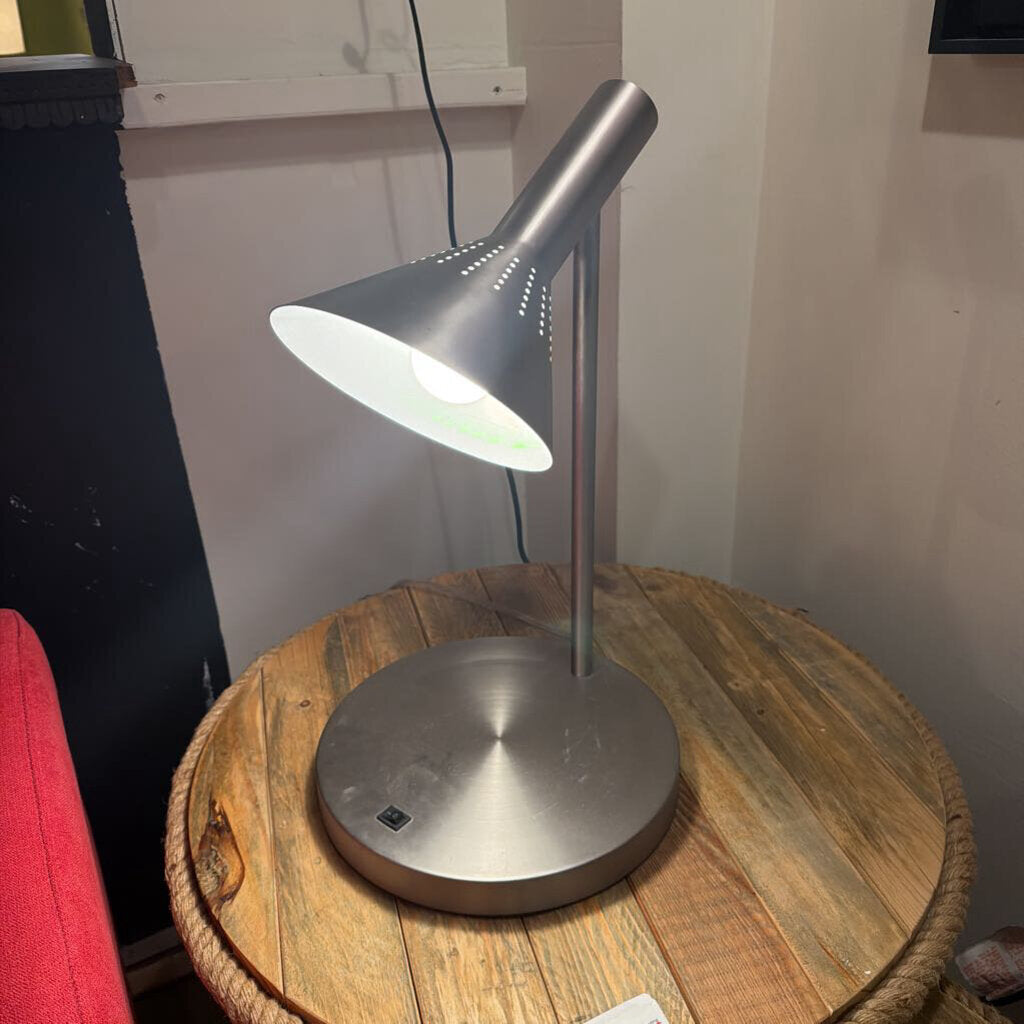 Atomic Silver Desk Lamp