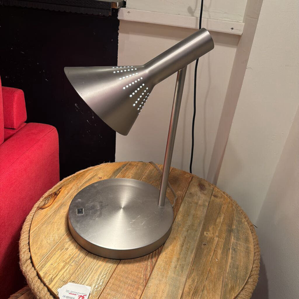 Atomic Silver Desk Lamp
