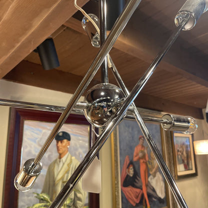 Chrome Adjust. Arm Chandelier LAMPS