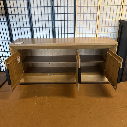 AS IS Angle Oak Sideboard Large