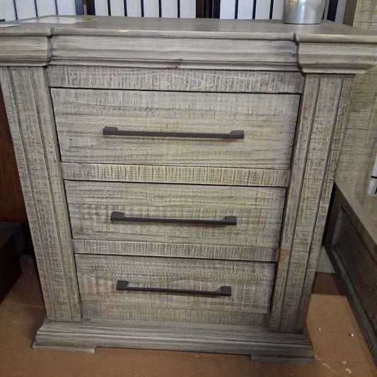 Rustic 3 Drawer Nightstand