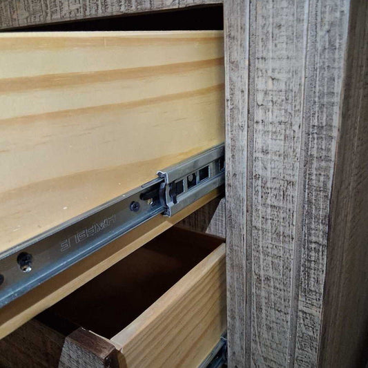 Rustic 3 Drawer Nightstand