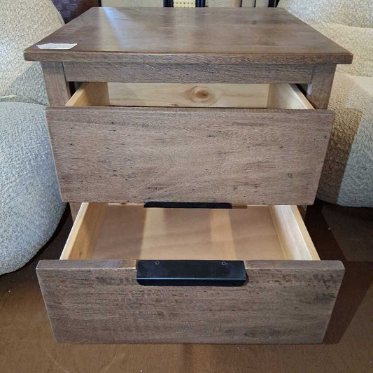Rustic 2 Drawer End Table