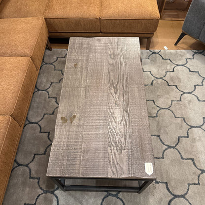 Rustic Iron Base Deluxe Cocktail Table C COFFEE TABLES