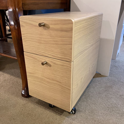 2 Drawer Rolling File Cabinet w Brassy Pulls C CABINETS