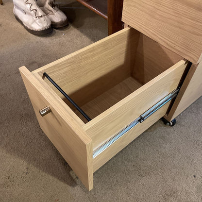 2 Drawer Rolling File Cabinet w Brassy Pulls C CABINETS