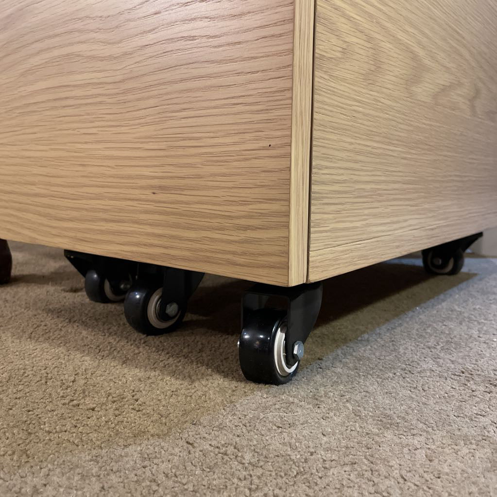 2 Drawer Rolling File Cabinet w Brassy Pulls C CABINETS