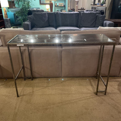 Glass Top Antique Style Console Table
