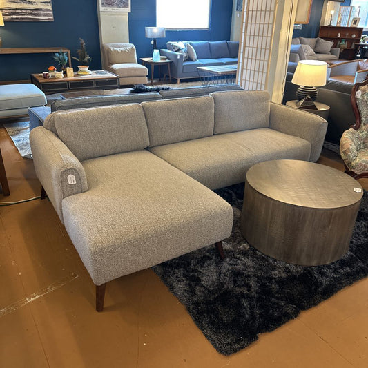 Metro 100" Fabric Sofa Sectional Left, Bocce Boucle