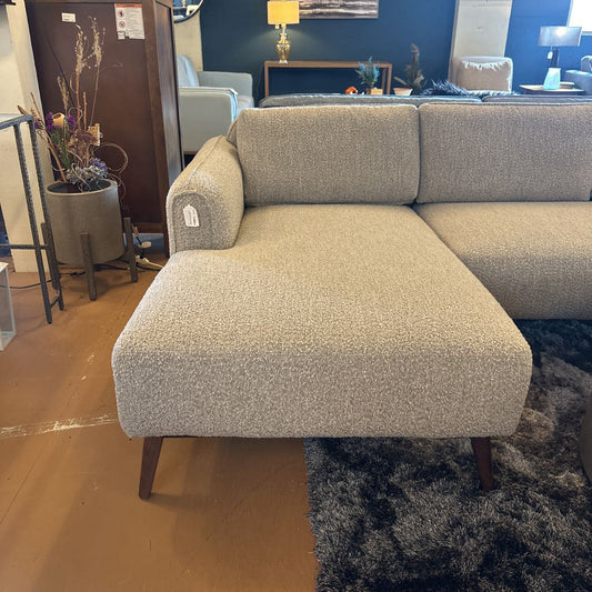 Metro 100" Fabric Sofa Sectional Left, Bocce Boucle