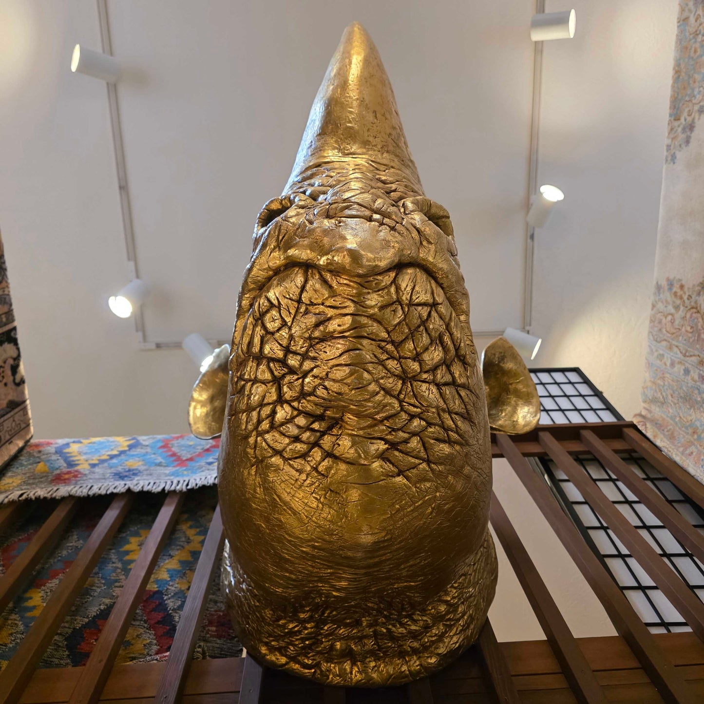 Gold Rhino Head UNIQUE FINDS