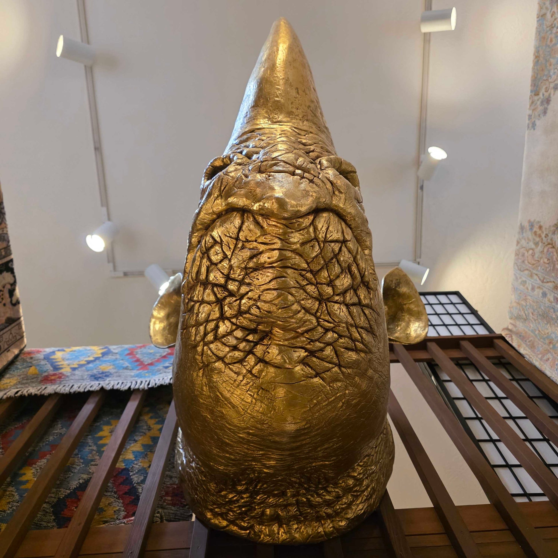 Gold Rhino Head UNIQUE FINDS