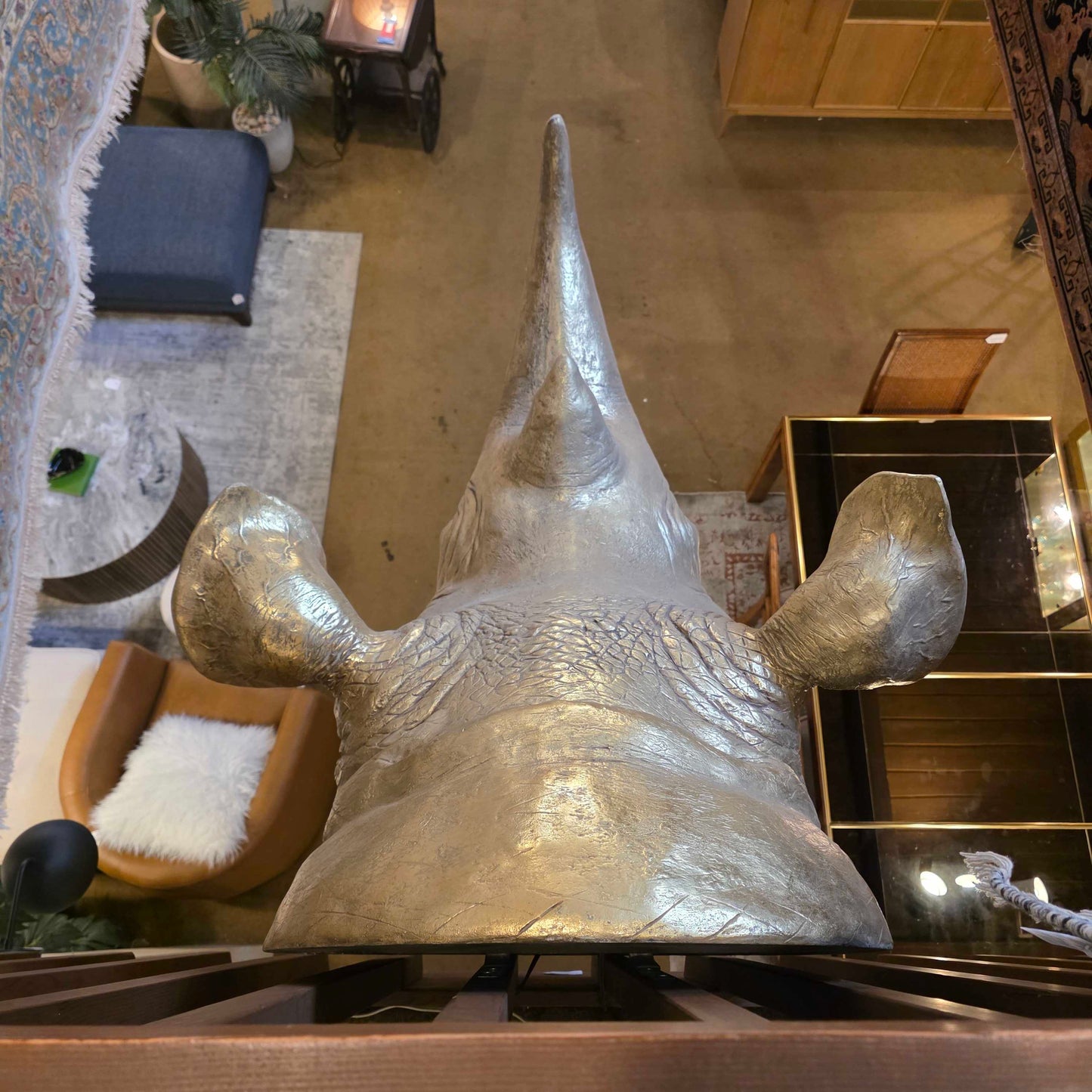 Gold Rhino Head UNIQUE FINDS