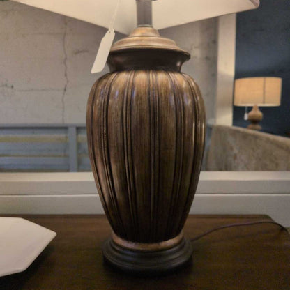 Faux Brass Square Shade Lamp LAMPS