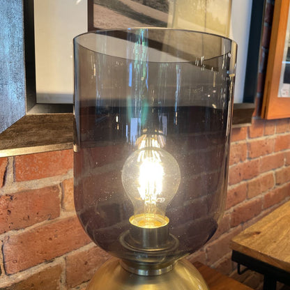 Smoked Glass Votive Table Lamp