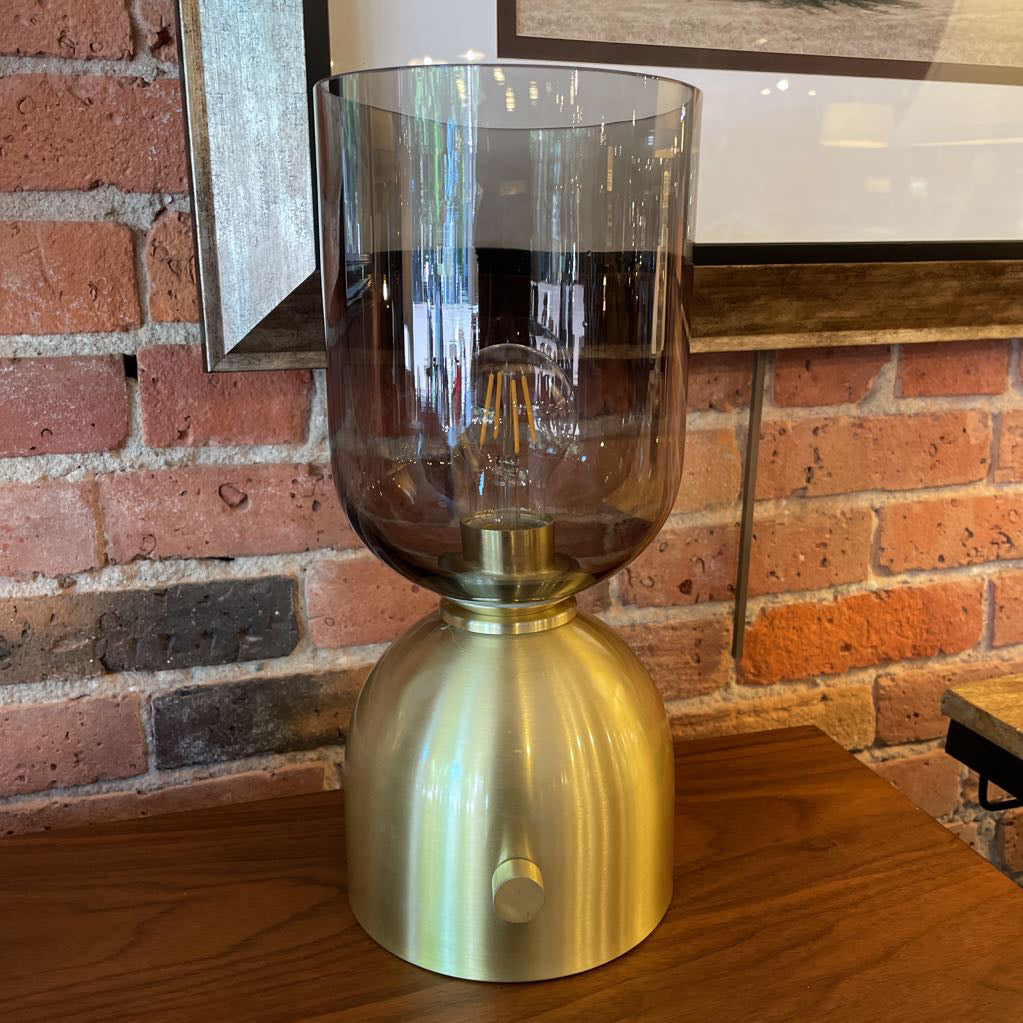Smoked Glass Votive Table Lamp LAMPS