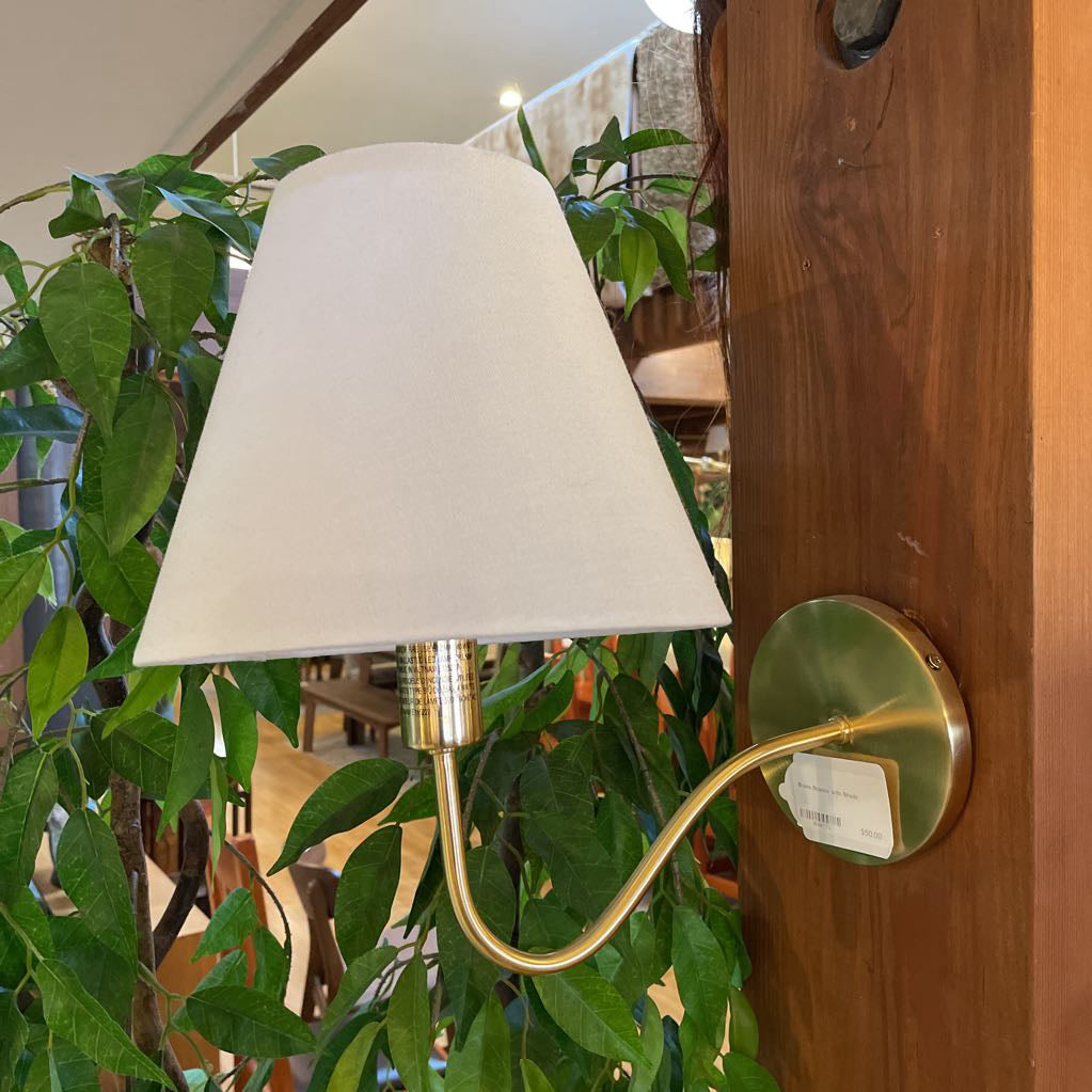 Brass Sconce with Shade LAMPS