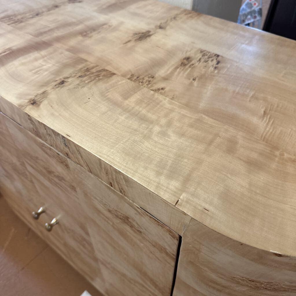 Wooden cabinet with a visible grain pattern