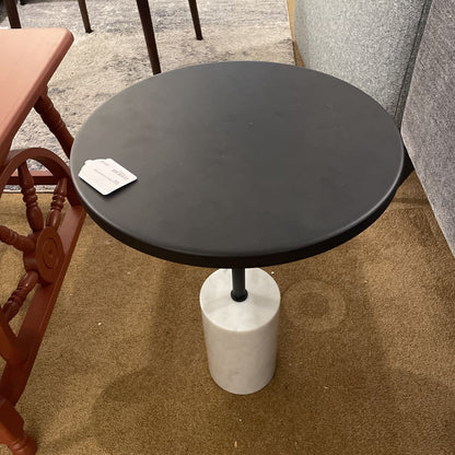 Round Metal and Marble Side Table C SIDE TABLES