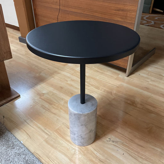 Round Metal and Marble Side Table C SIDE TABLES
