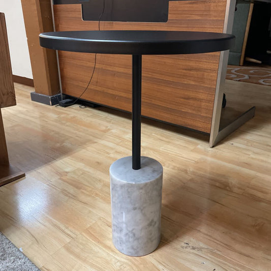 Round Metal and Marble Side Table C SIDE TABLES