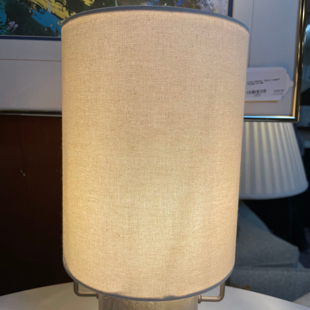 Travertine Short Table Lamp