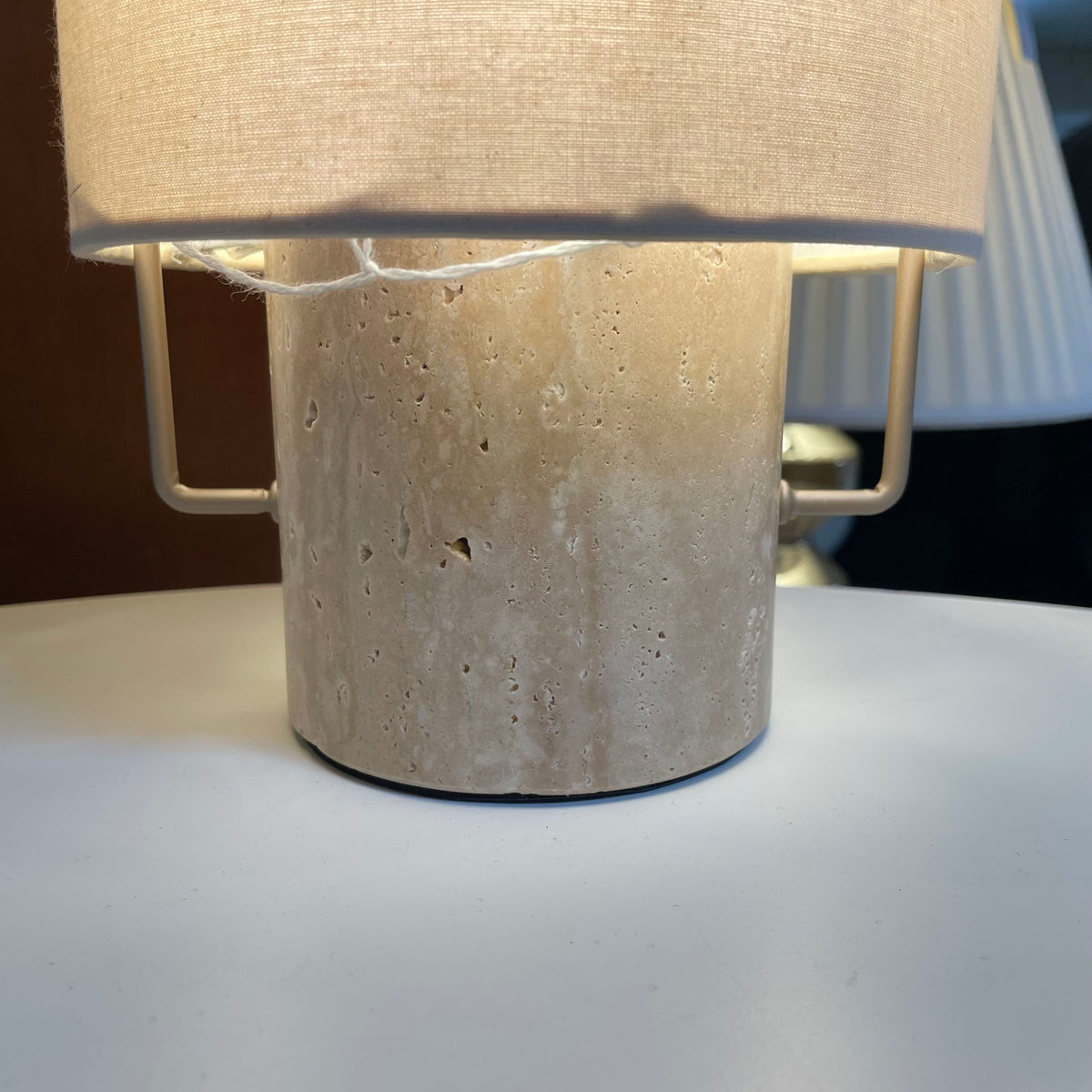 Travertine Short Table Lamp