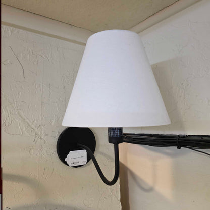 Black Metal Sconce w Shade LAMPS