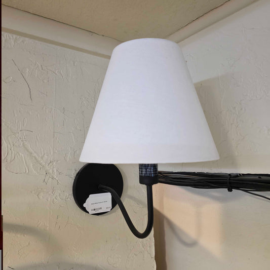 Black Metal Sconce w Shade LAMPS
