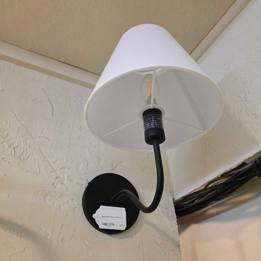 Black Metal Sconce w Shade LAMPS