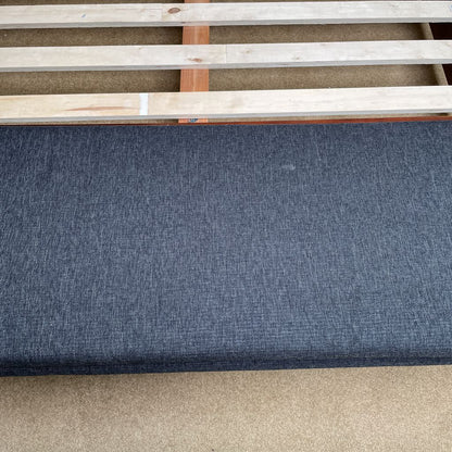 Padded Fabric Walnut Bench