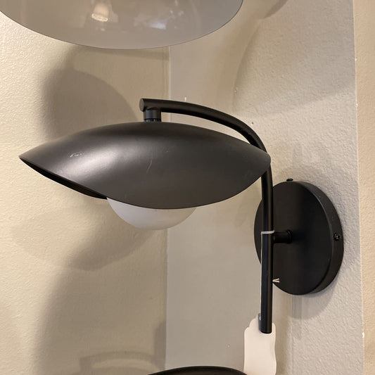 Black Deco Bonnet Sconce LAMPS