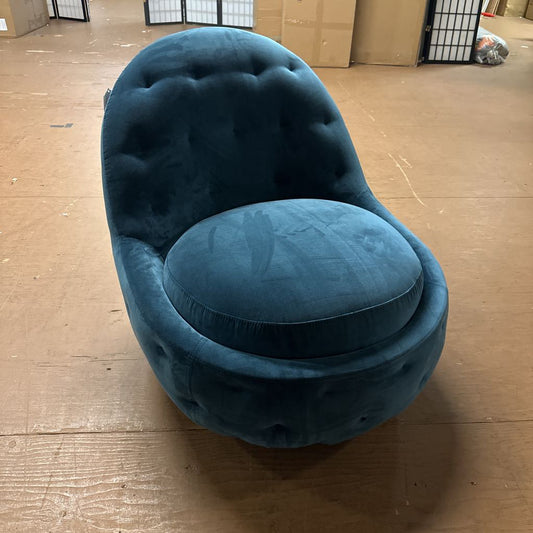 Glove 30" Fabric Chair, Petrol Velvet