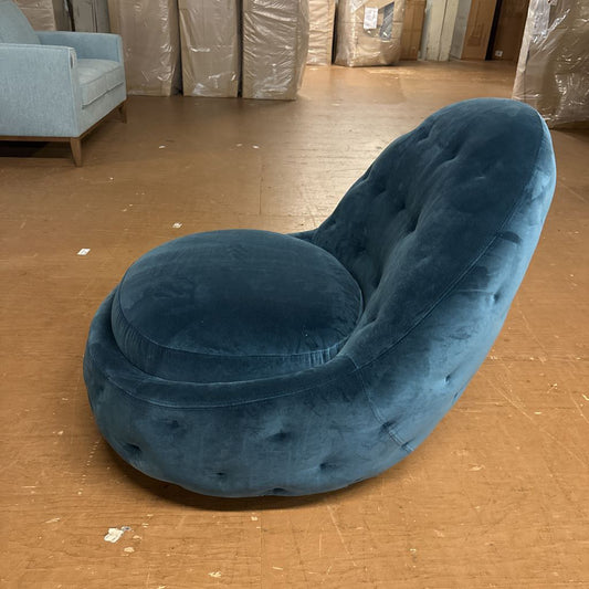 Glove 30" Fabric Chair, Petrol Velvet