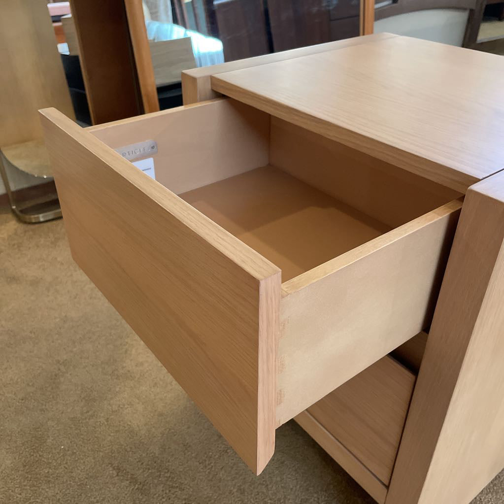 Wooden Two Drawer Nightstand C NIGHTSTANDS